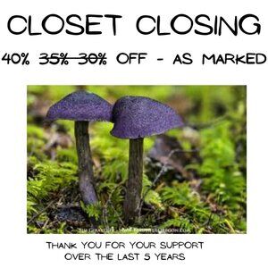 CLOSET CLOSING - PRICES MARKED DOWN BY 40%
🍄⬇️⬇️⬇️⬇️⬇️⬇️⬇️⬇️⬇️⬇️⬇️⬇️⬇️⬇️🍄